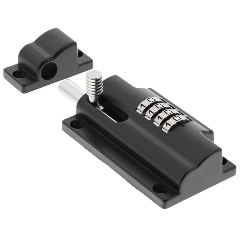 Riegel mit Zahlenschloss 'RS 110 C SB'  11,3 x 5 cm schwarz