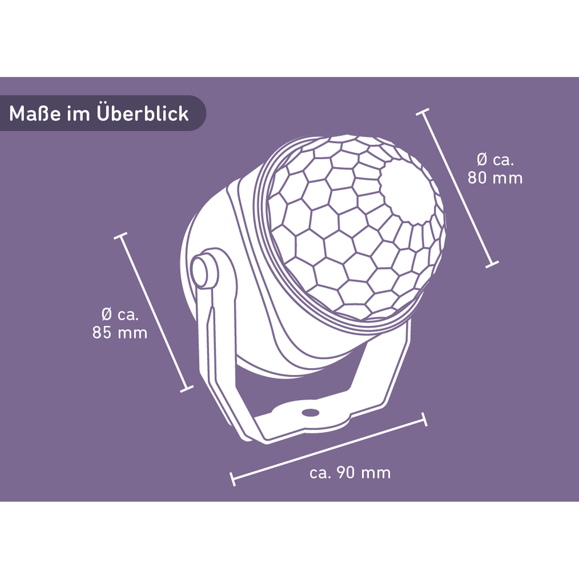 USB-LED-Diskolicht Ø 8 x 11 cm