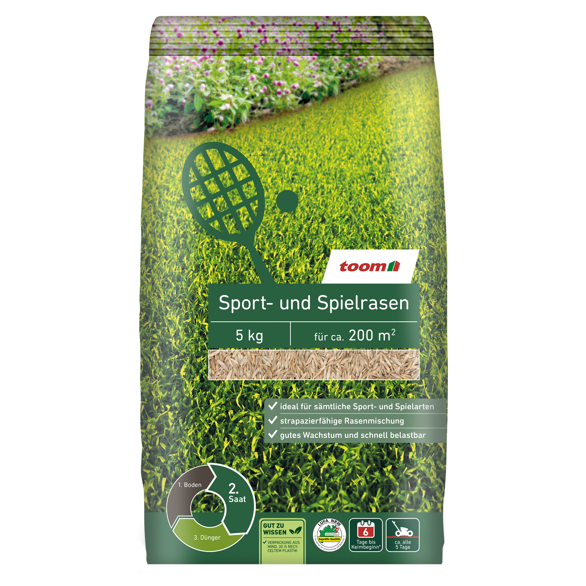 Sport- und Spielrasensaat 5 kg für ca. 200 m²