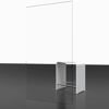 Glas-Duschabtrennung mit Fußstütze