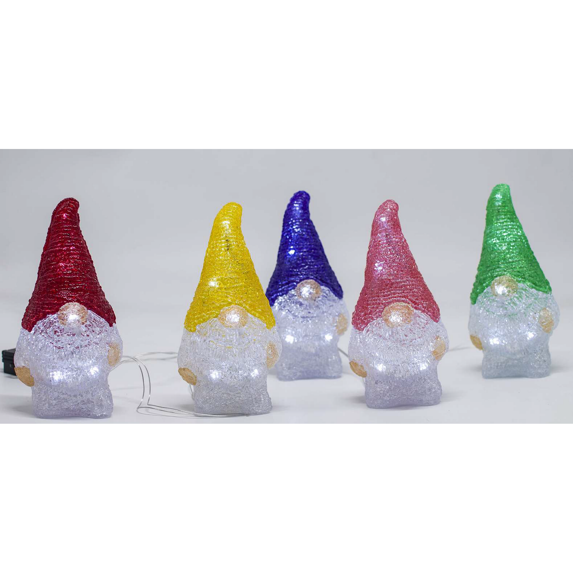 LED-Dekofigur Wichtel 40 LEDs kaltweiß 9,5 x 18 cm