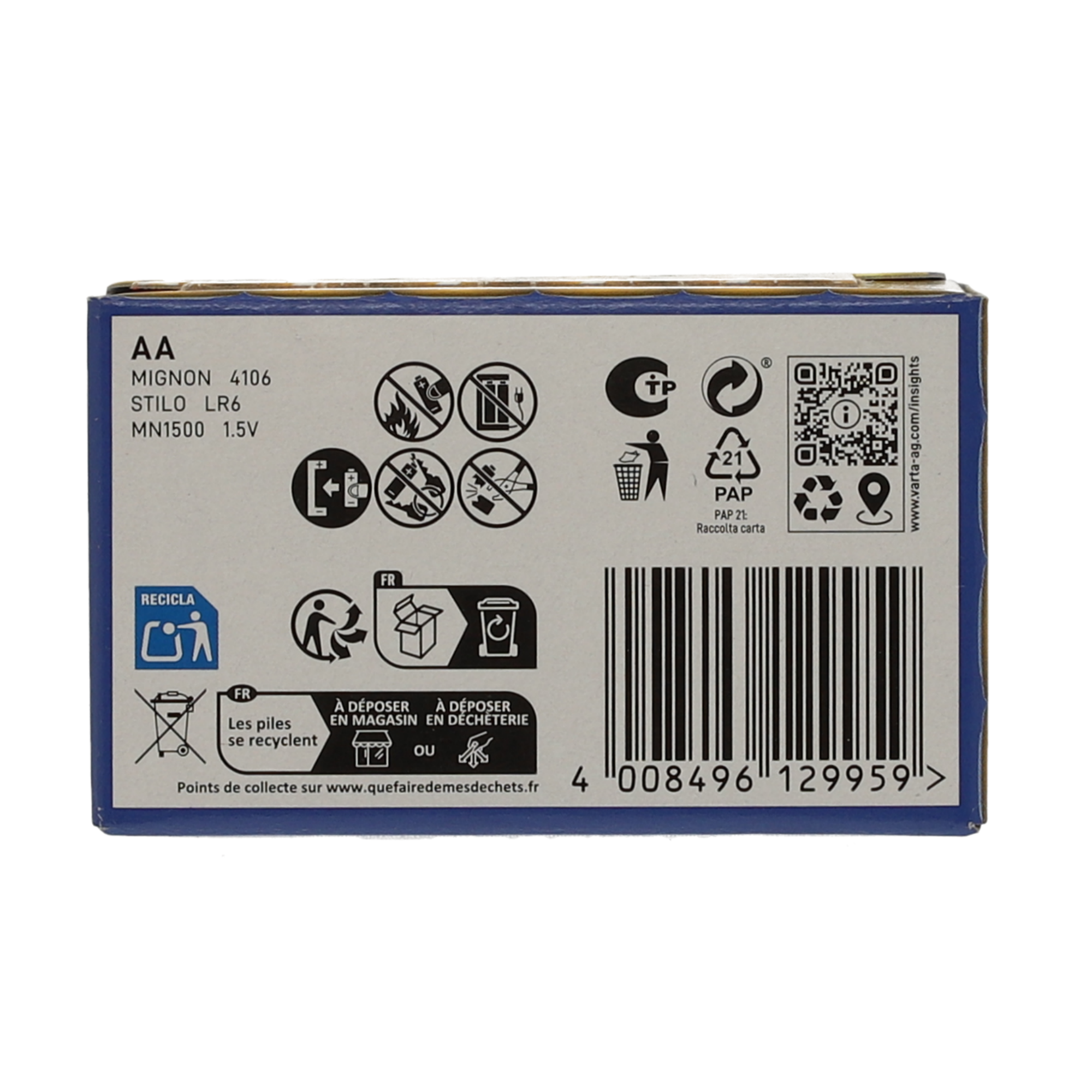 Batterie Longlife 1,5 V AA LR6 24 Stück