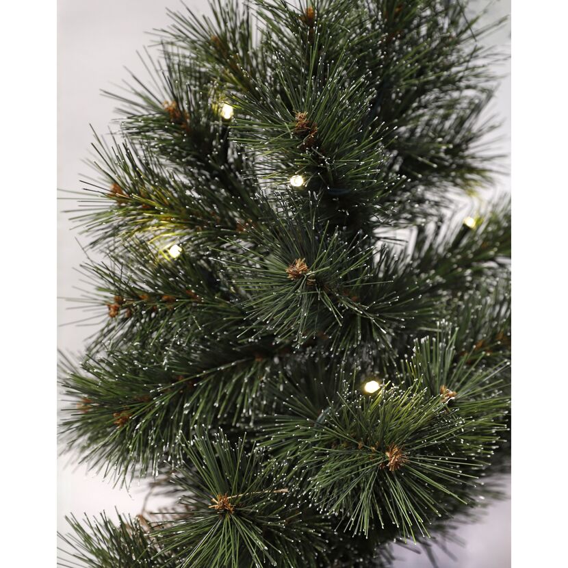 Künstlicher Weihnachtsbaum 'Jasper' mit 10 LEDs grün frosted Ø 30 x 45 cm