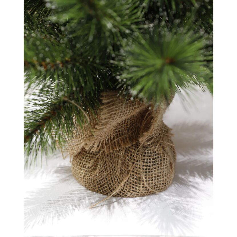 Künstlicher Weihnachtsbaum 'Jasper' mit 10 LEDs grün frosted Ø 30 x 45 cm