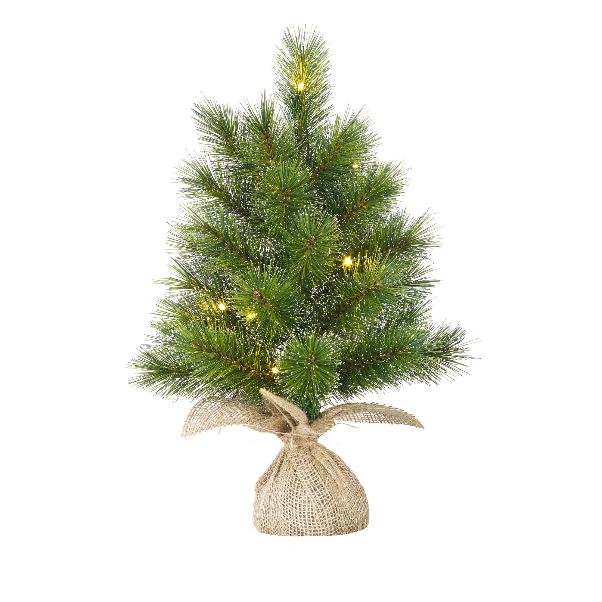 Künstlicher Weihnachtsbaum 'Jasper' mit 20 LEDs grün frosted Ø 40 x 60 cm