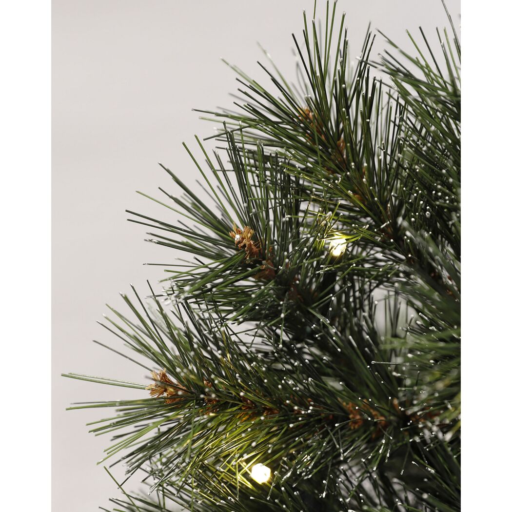 Künstlicher Weihnachtsbaum 'Jasper' mit 20 LEDs grün frosted Ø 40 x 60 cm