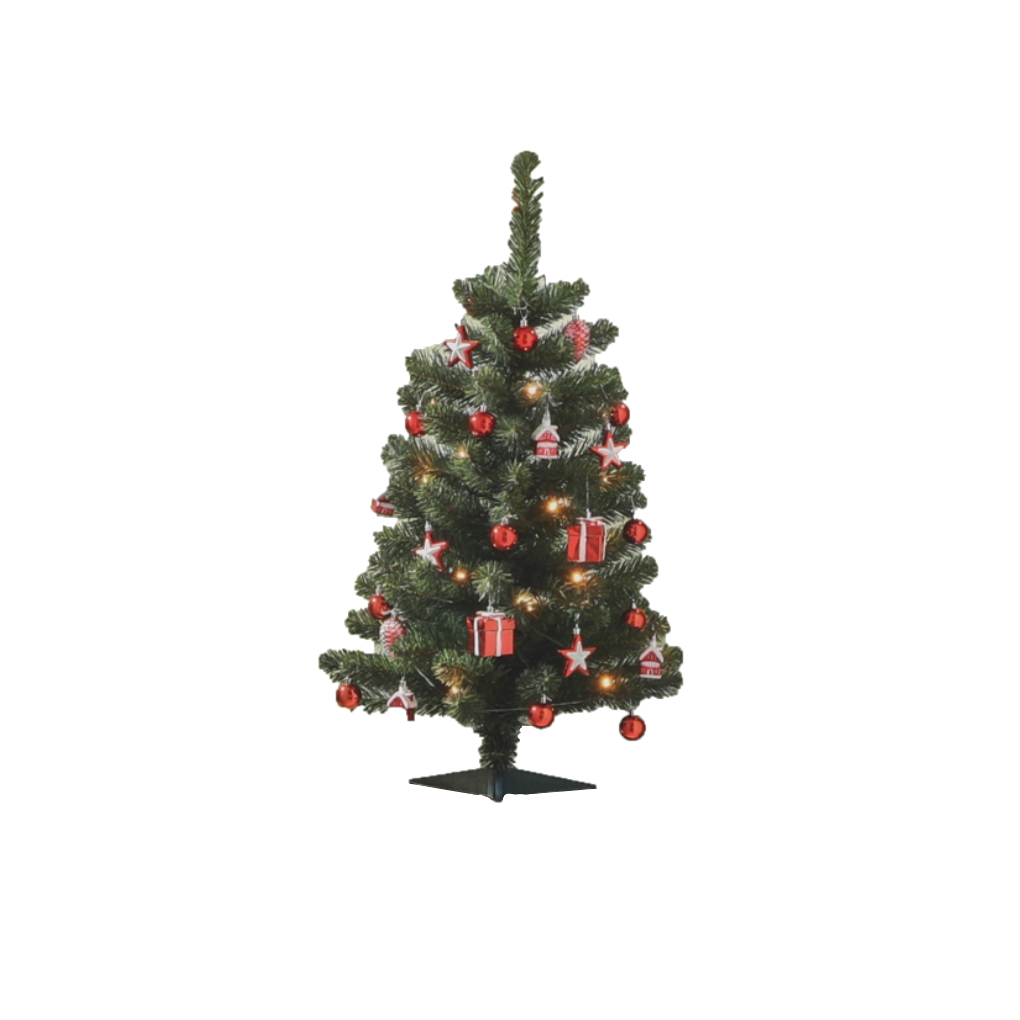 Künstlicher Weihnachtsbaum rot/grün Ø 50 x 90 cm
