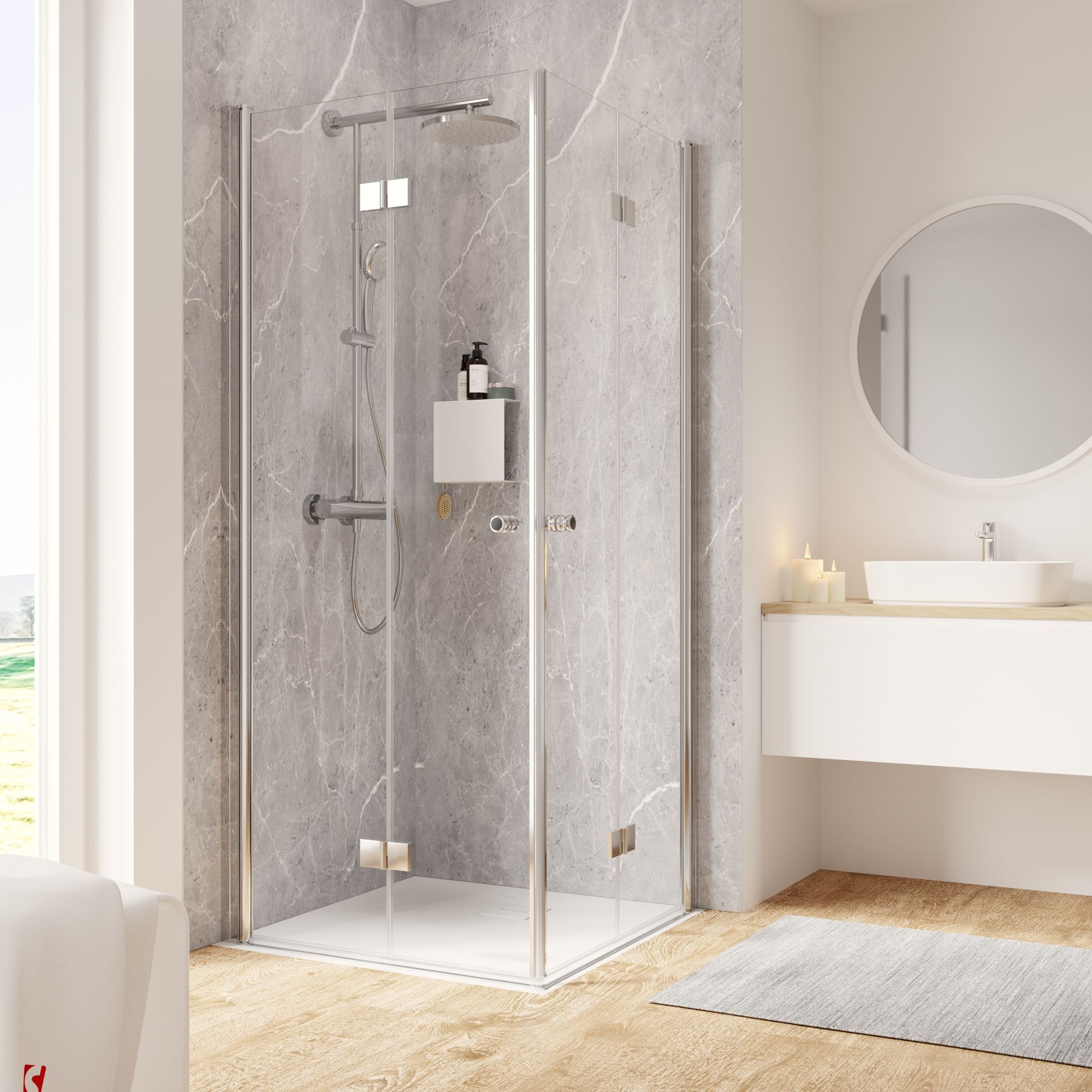 Duschkabine mit Duschtasse