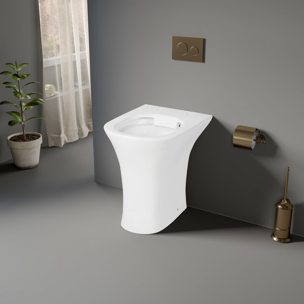 Stand-WC-Set spülrandlos 'Rekia Comfort' Tiefspüler inklusive WC-Sitz