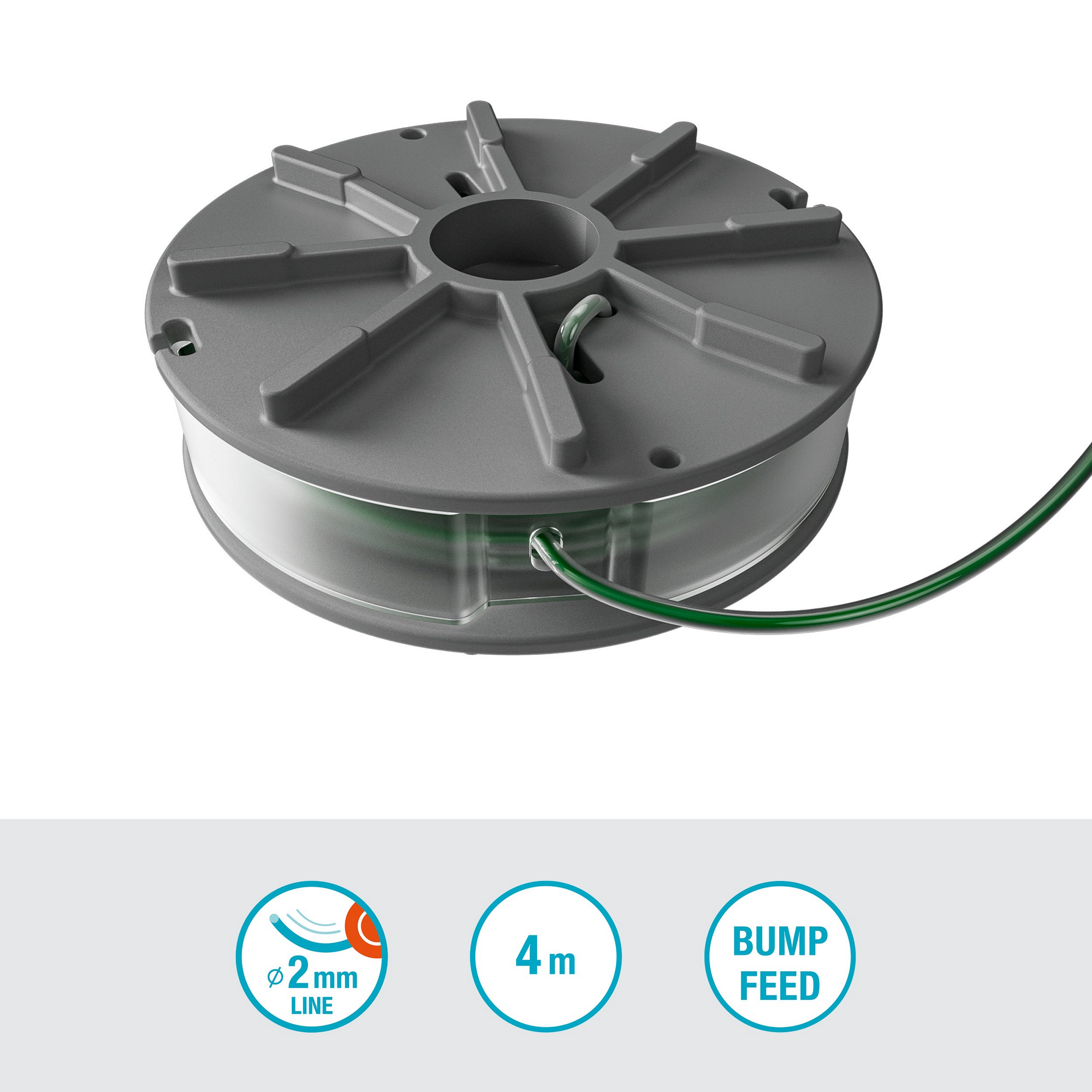 Ersatzfadenspule Ø 2 mm 4 m für Trimmer 'PowerTrim'
