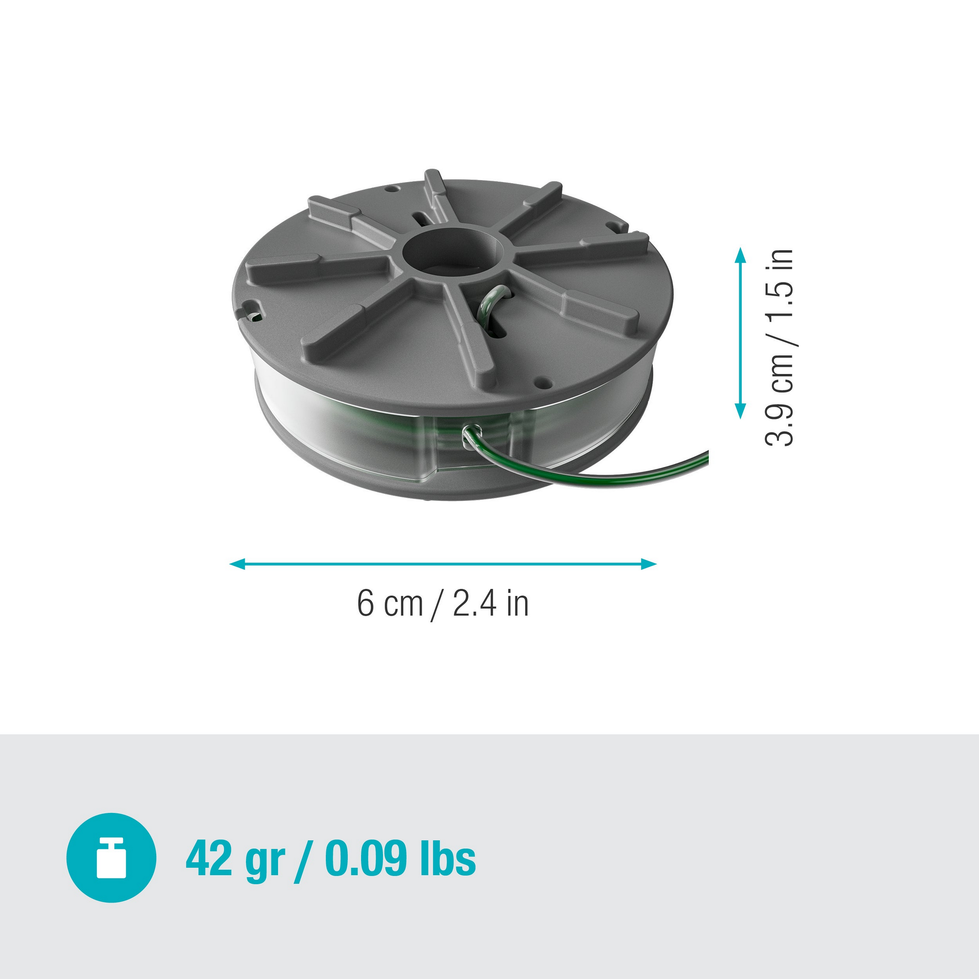 Ersatzfadenspule Ø 2 mm 4 m für Trimmer 'PowerTrim'