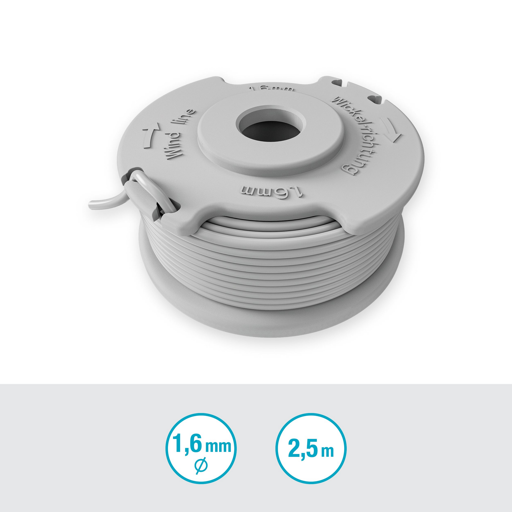 Ersatzfadenspule Ø 1,6 mm 2,5 m für Trimmer 'EasyTrim'