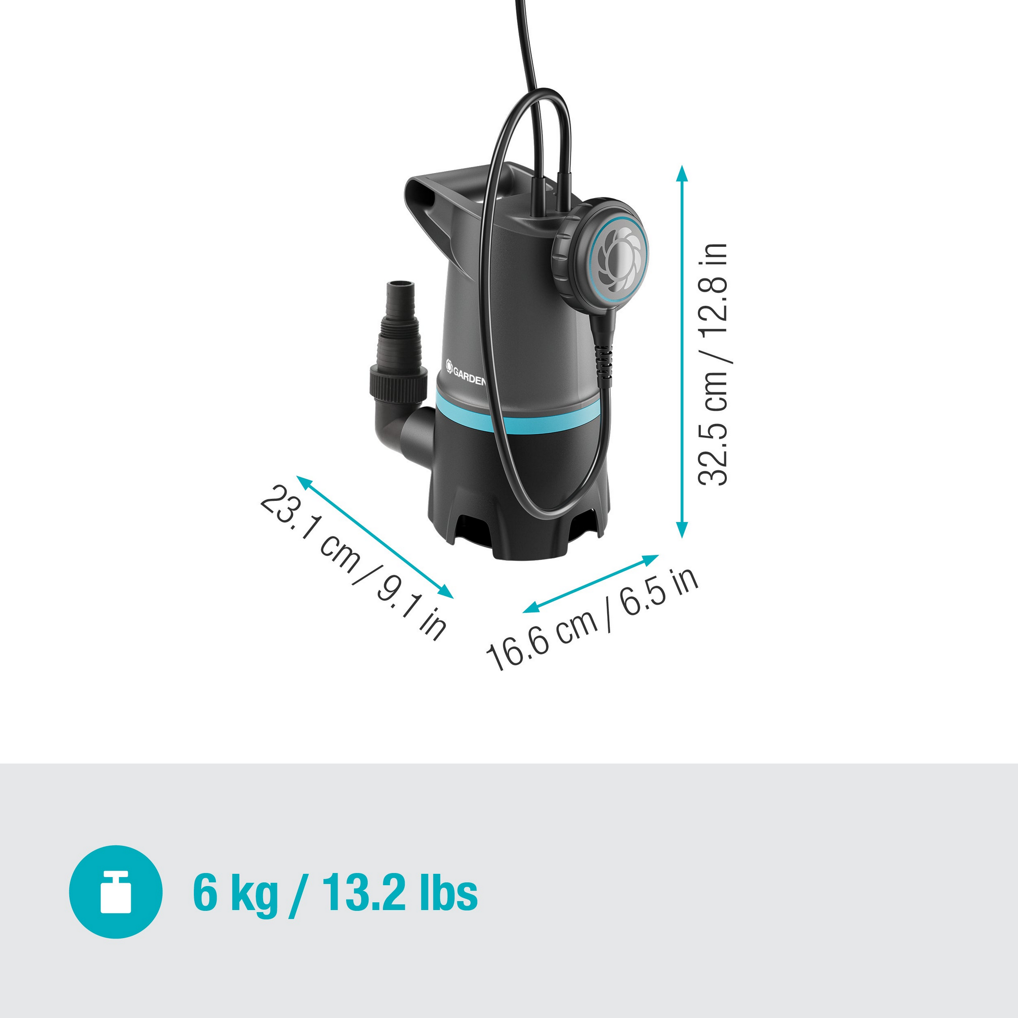 Schmutzwasser-Tauchpumpe '20000 BASIC' 550 W 20000 l/h