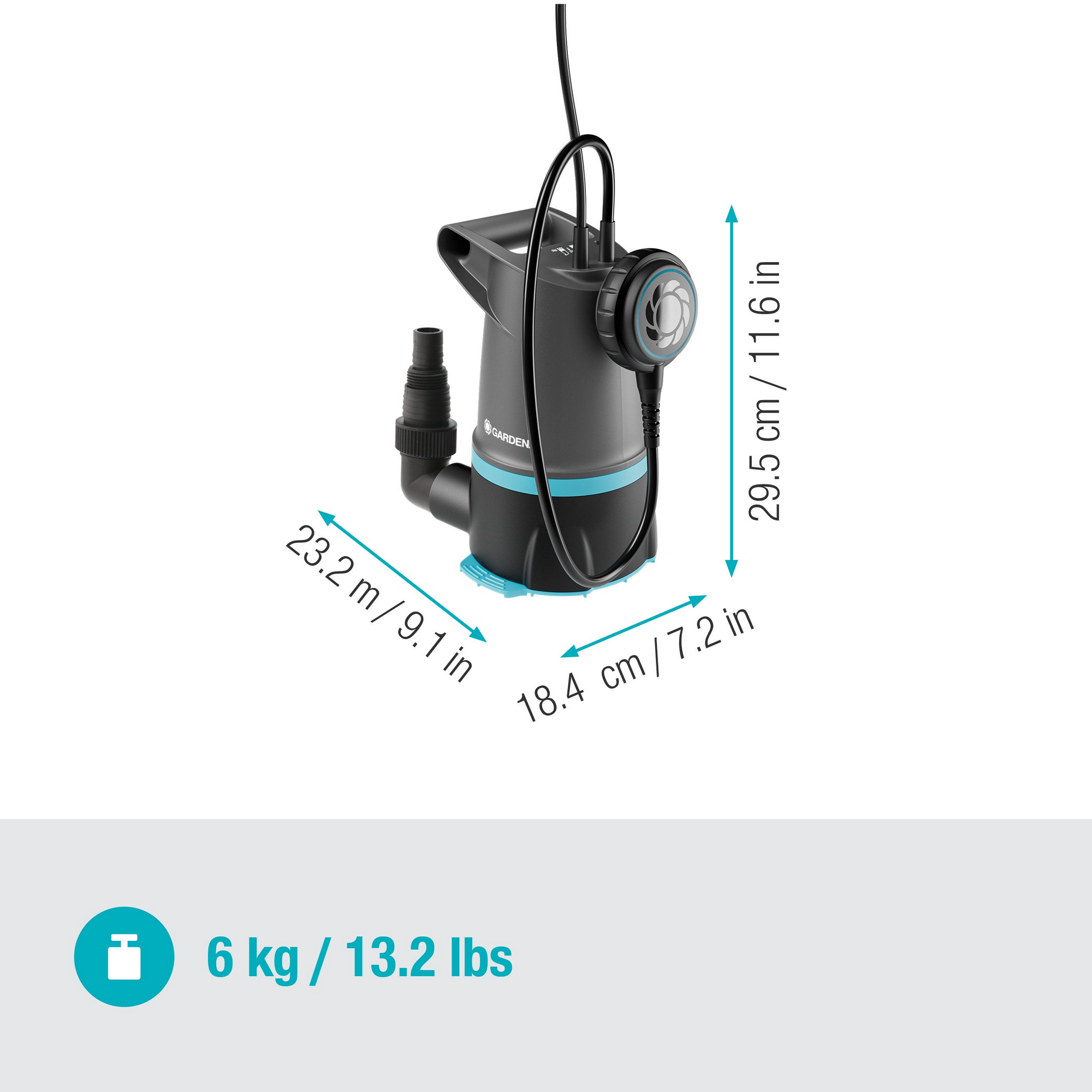 Klar-/Schmutzwasser-Tauchpumpe 2-in-1 '20000 BASIC' 550 W 20000 l/h