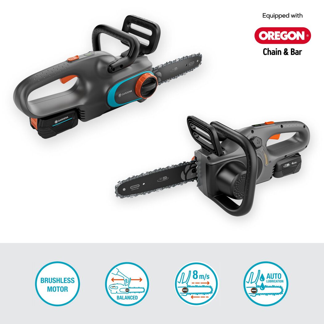 Akku-Kettensäge 'PowerSaw 250/18 V Ready-To-Use' mit Akku und Ladegerät