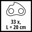 Ersatzkette für Akku-Kettensäge 'Fortexxa 18/20 TH' 20 cm