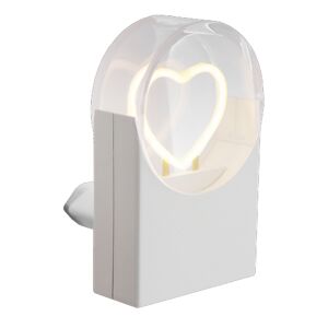 LED-Nachtlicht 'Herz' weiß 8 x 5 cm