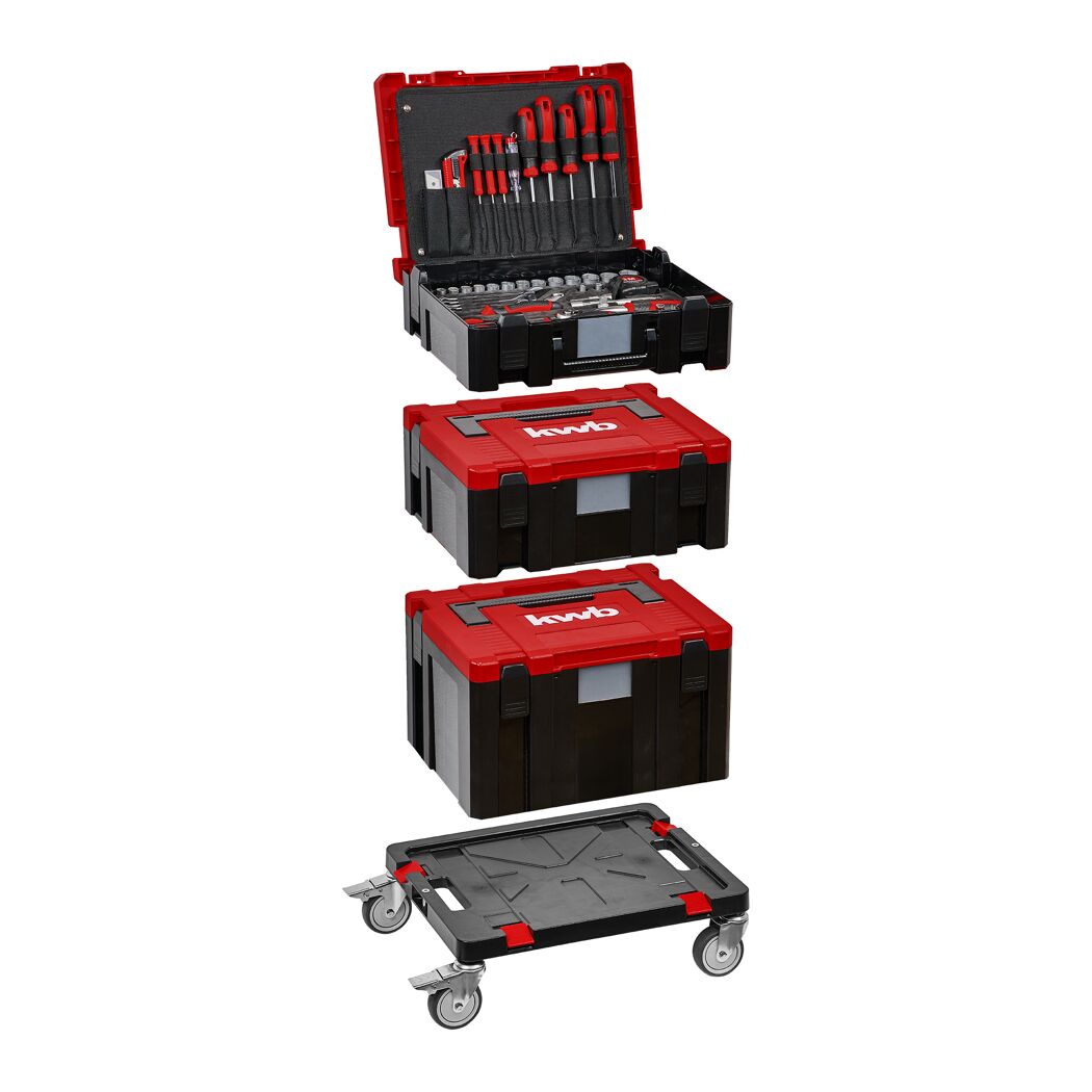 Systemkoffer-Set 4-teilig mit 125-teiligem Werkzeug-Set