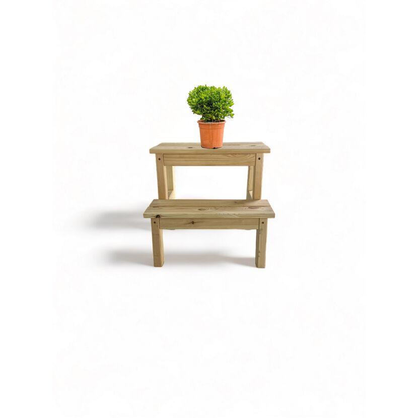 Blumentopfhocker 'Olli' natur 2 Etagen 44 x 41 x 40 cm