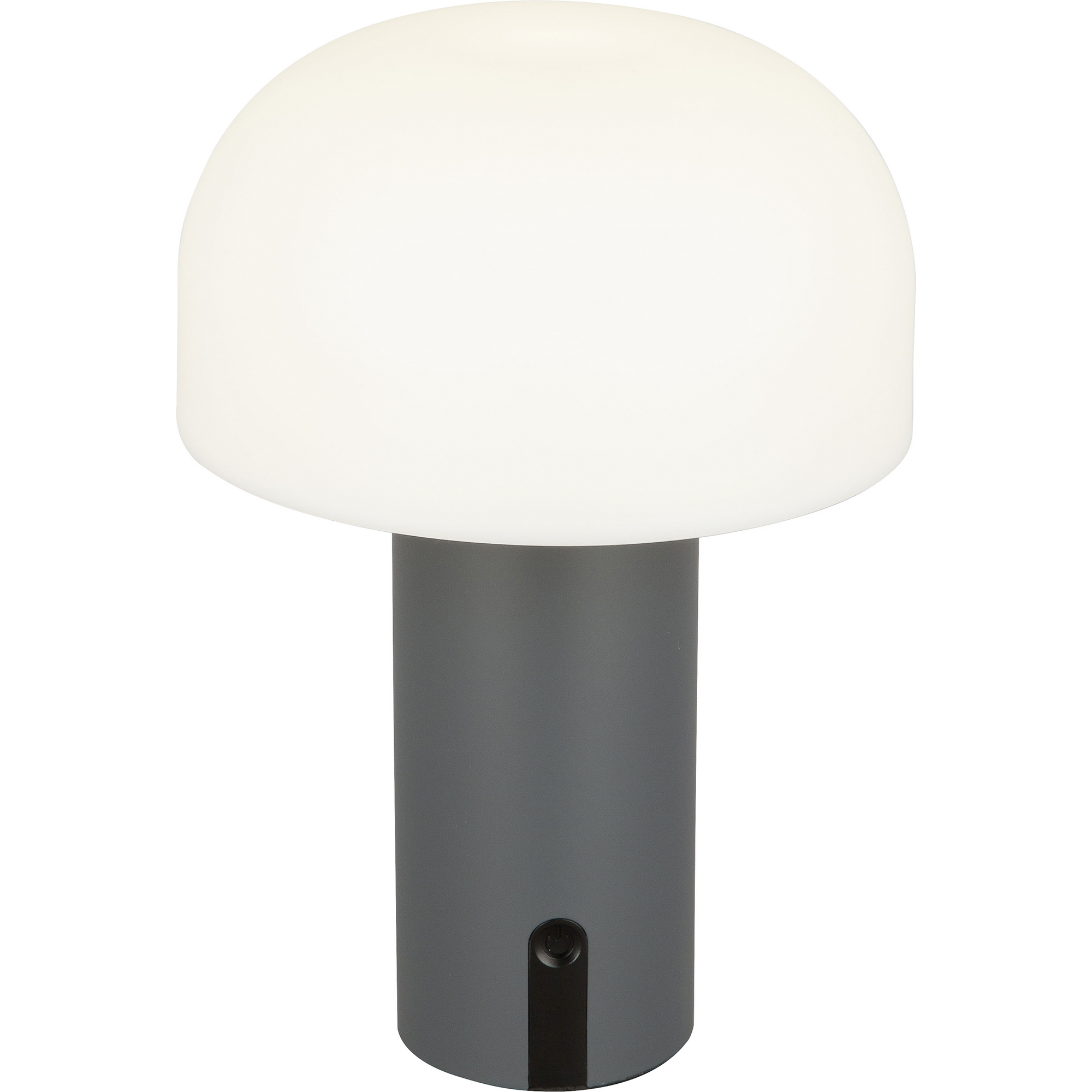 Akku-LED-Tischleuchte 'Ali' grau mit USB-Kabel Ø 15 x 22 cm