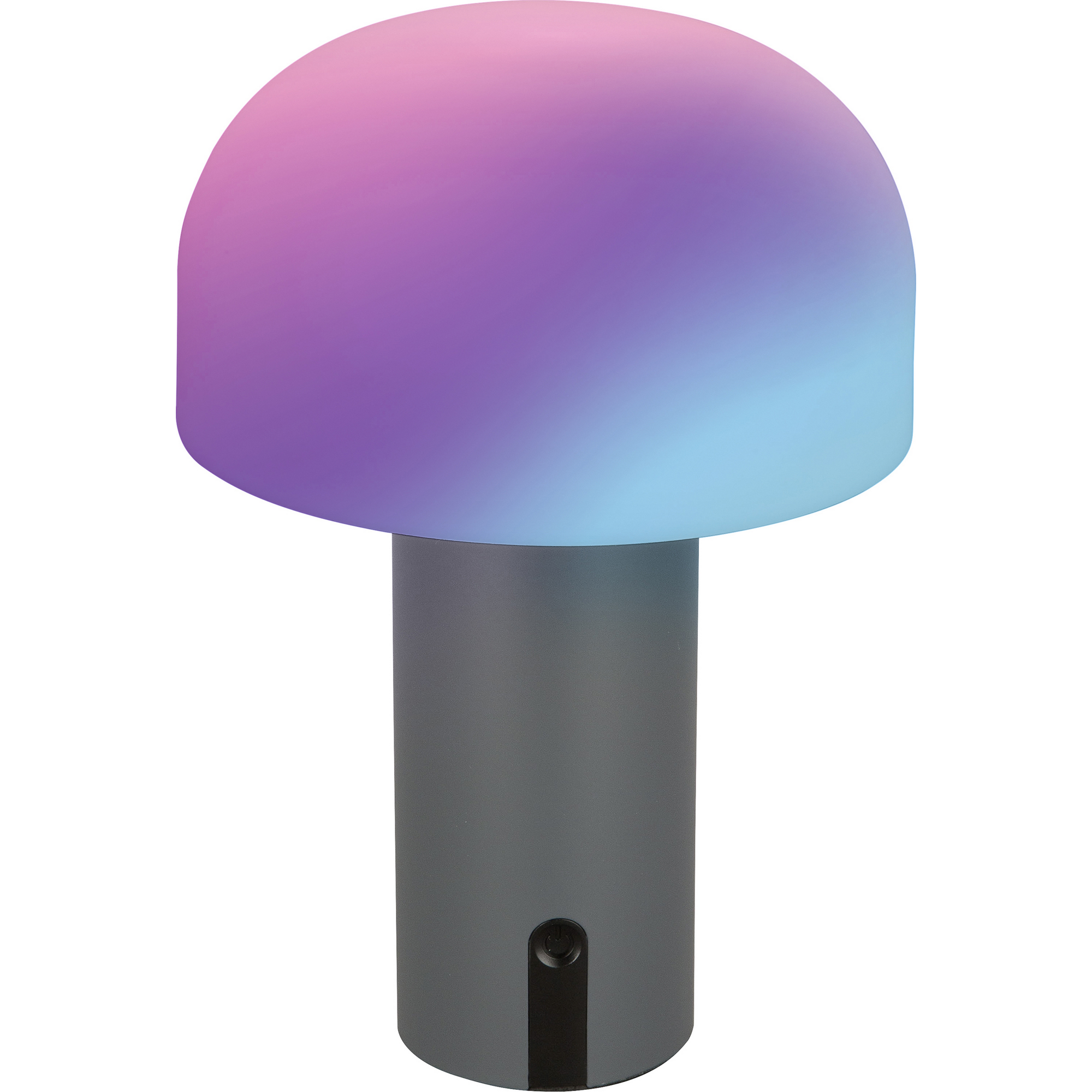 Akku-LED-Tischleuchte 'Ali' grau mit USB-Kabel Ø 15 x 22 cm