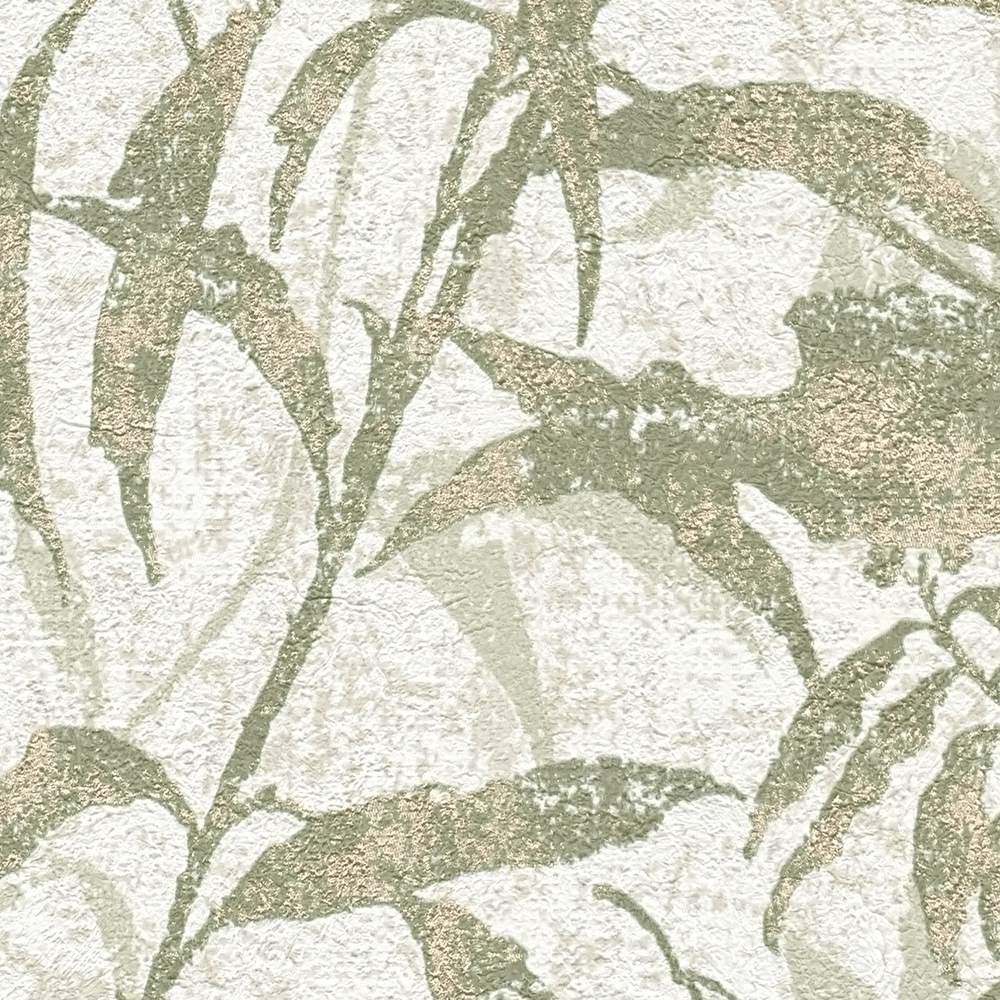 Vliestapete 'Hot Spots Blätter' grün 10,05 x 0,53 m