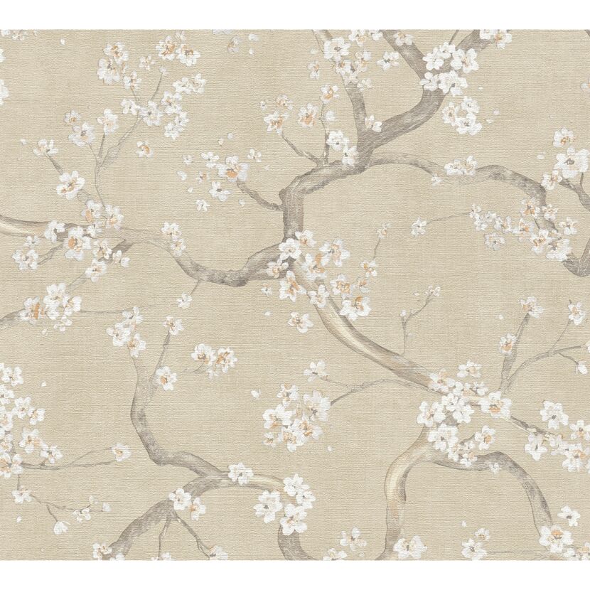 Vliestapete 'Hot Spots Floral' beige 10,05 x 0,53 m
