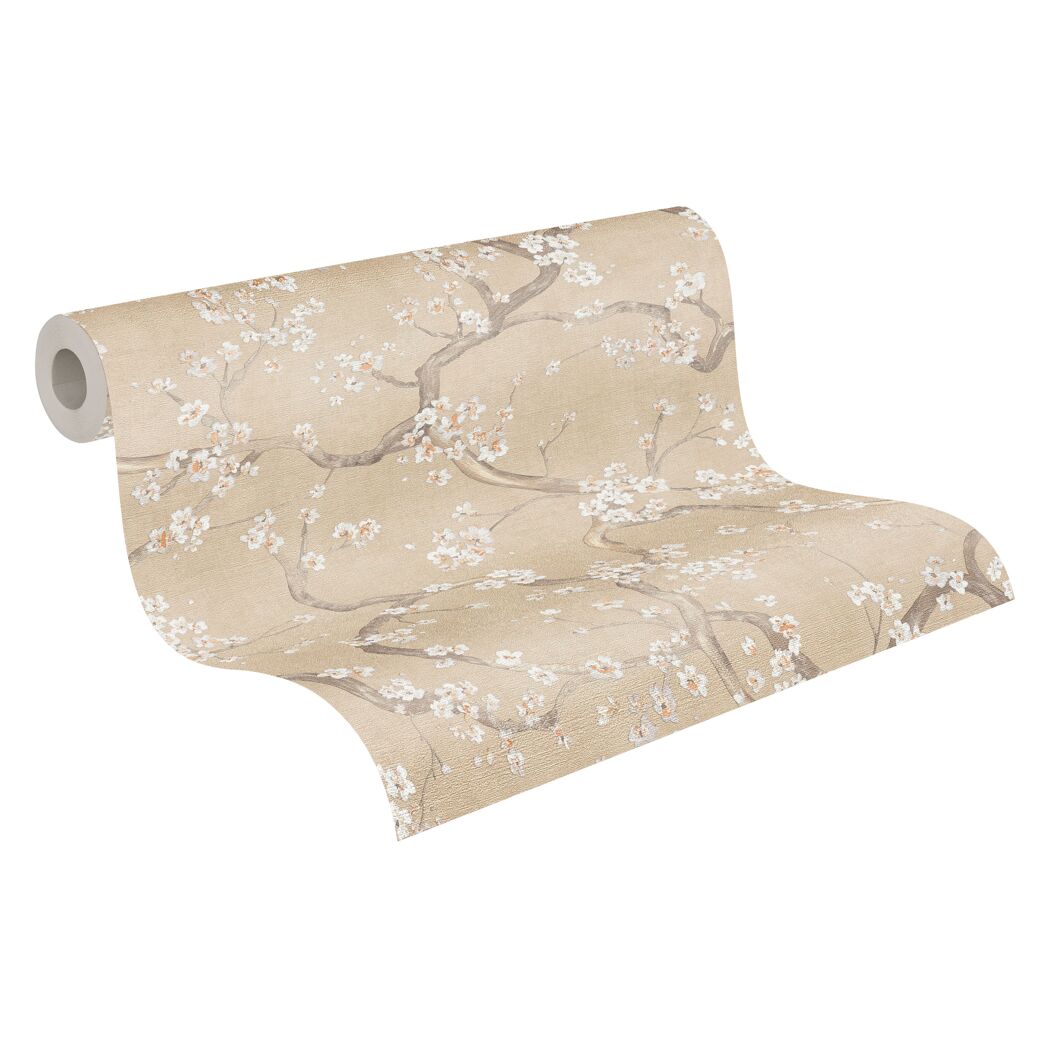 Vliestapete 'Hot Spots Floral' beige 10,05 x 0,53 m