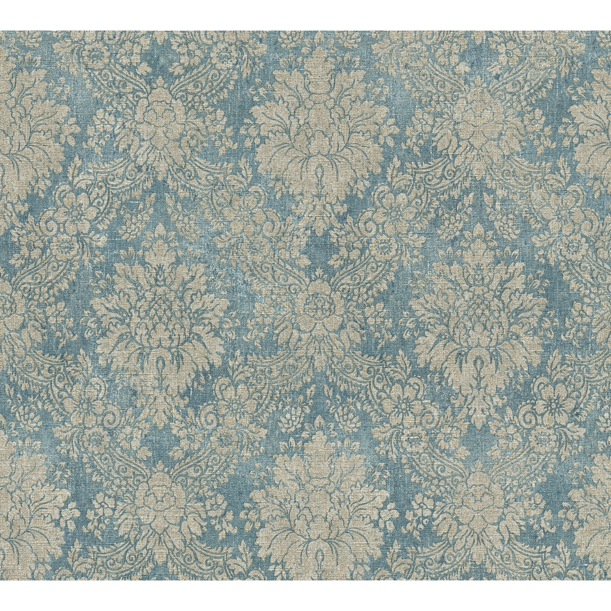 Vliestapete 'Secret Garden' Ornament blau 10,05 x 0,53 m