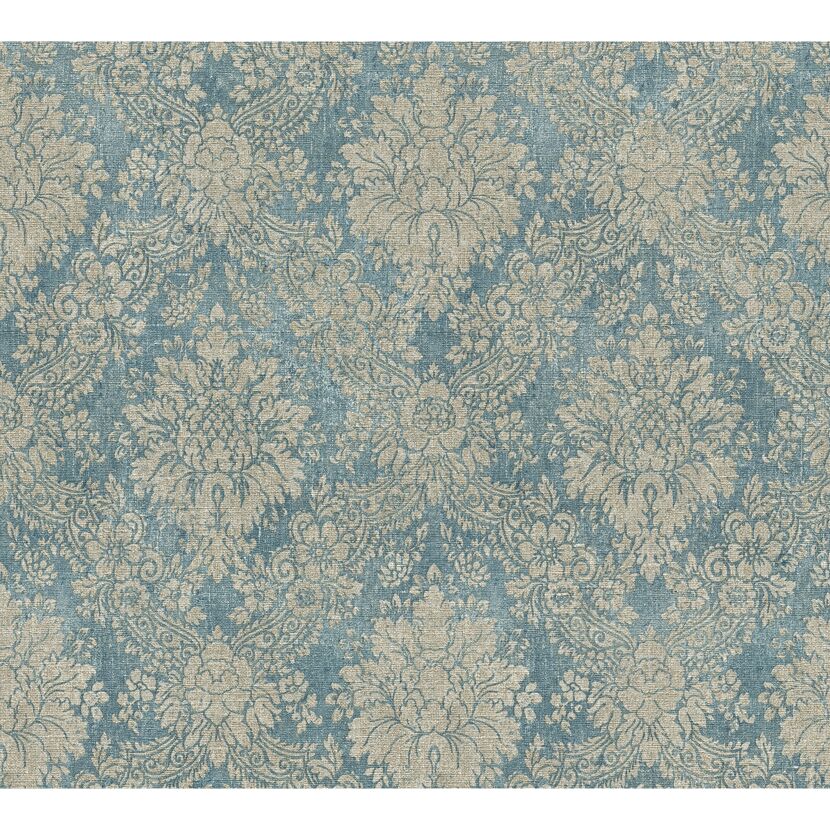 Vliestapete 'Secret Garden' Ornament blau 10,05 x 0,53 m