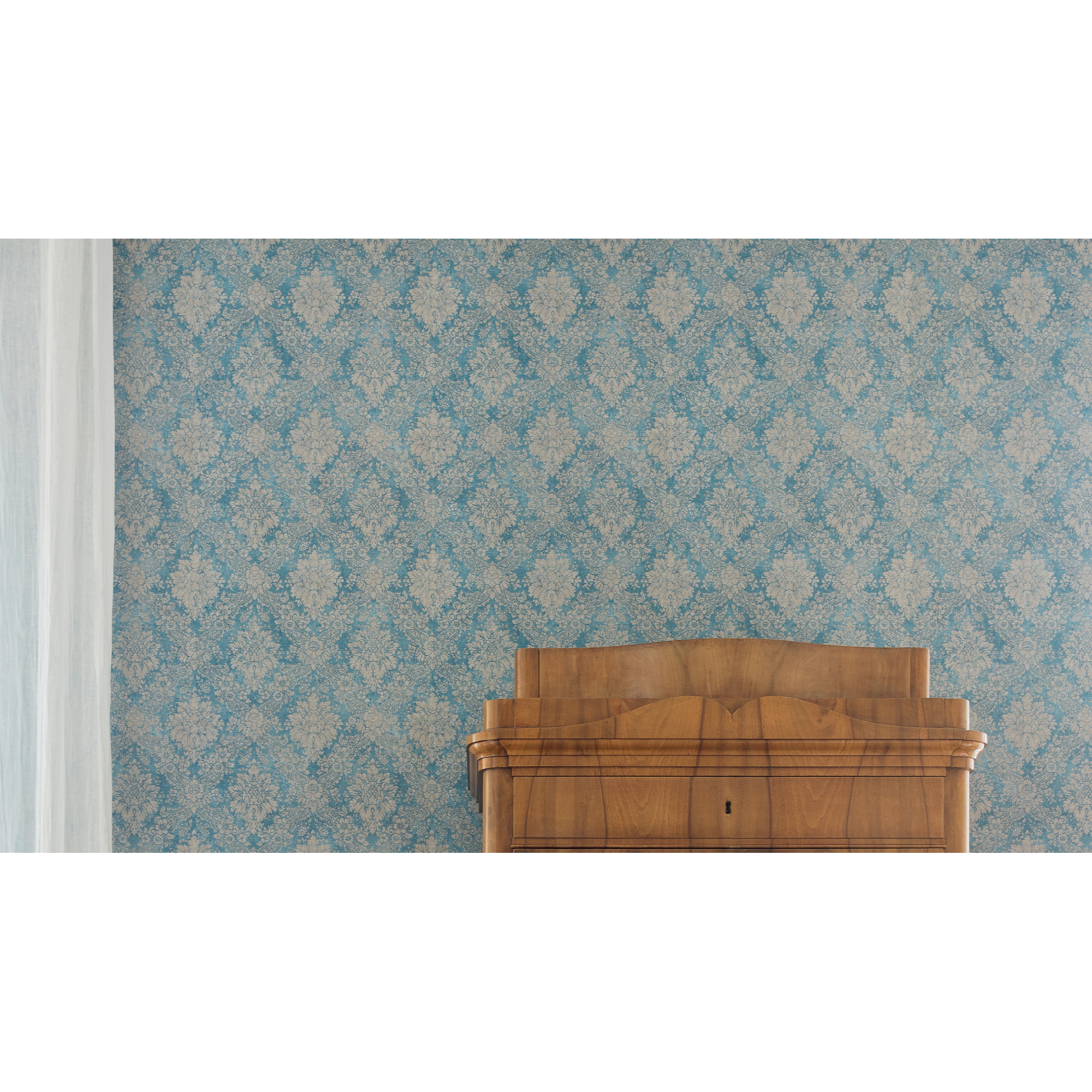 Vliestapete 'Secret Garden' Ornament blau 10,05 x 0,53 m