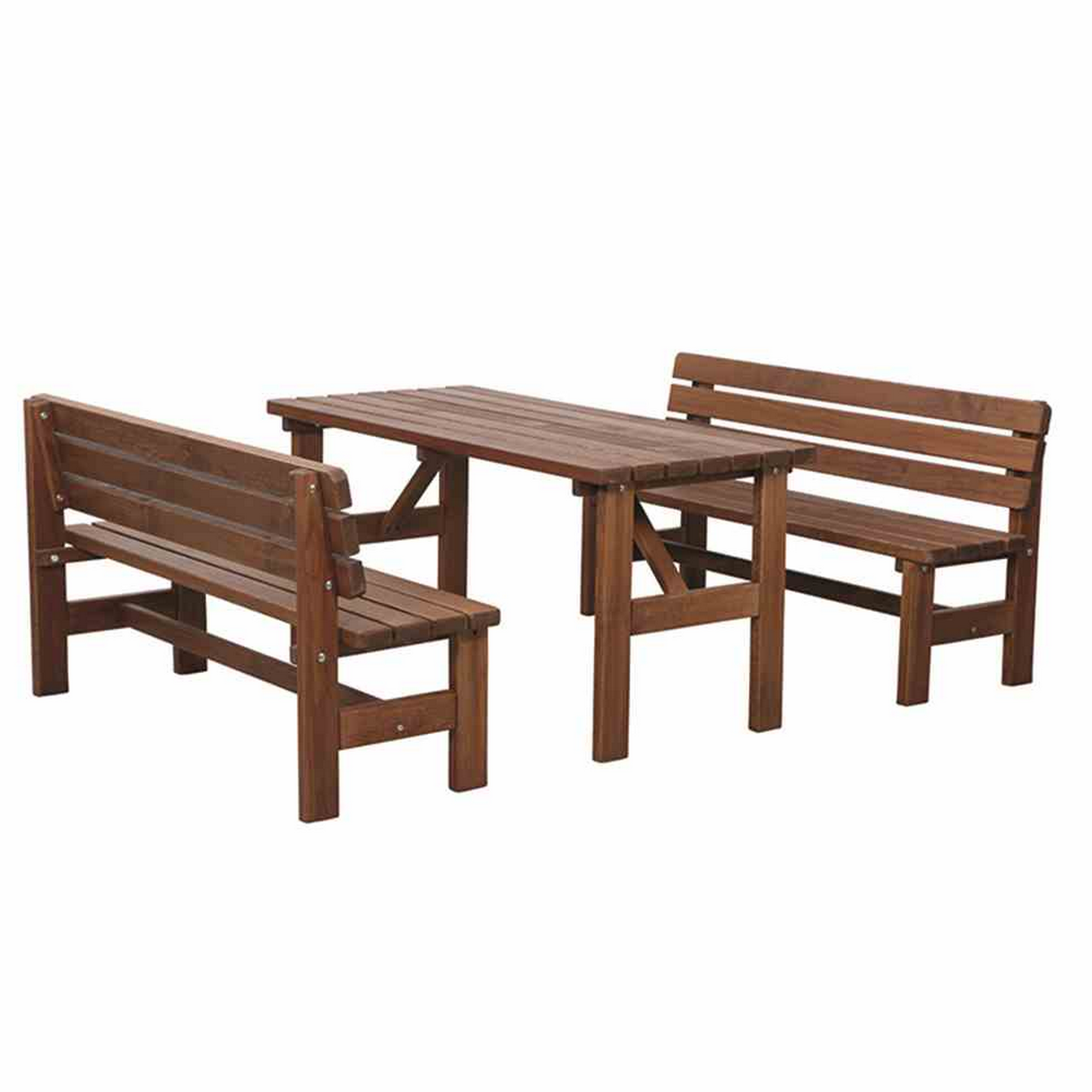 Tisch 'Tessin' Kiefernholz braun lasiert 72 x 74 x 150 cm