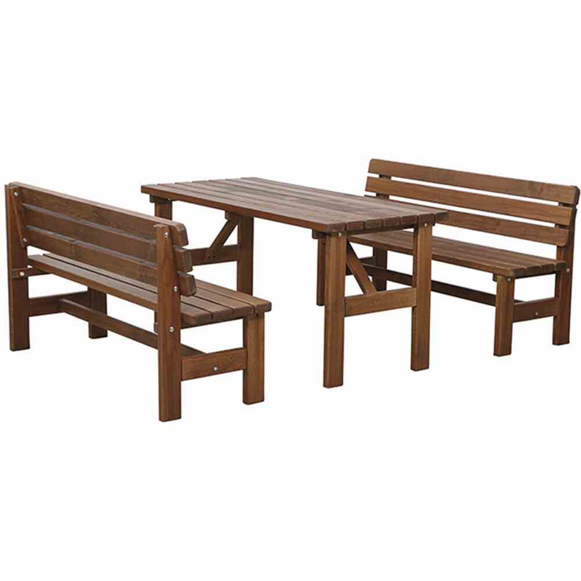 Bank 'Tessin' Kiefernholz braun lasiert 150 cm