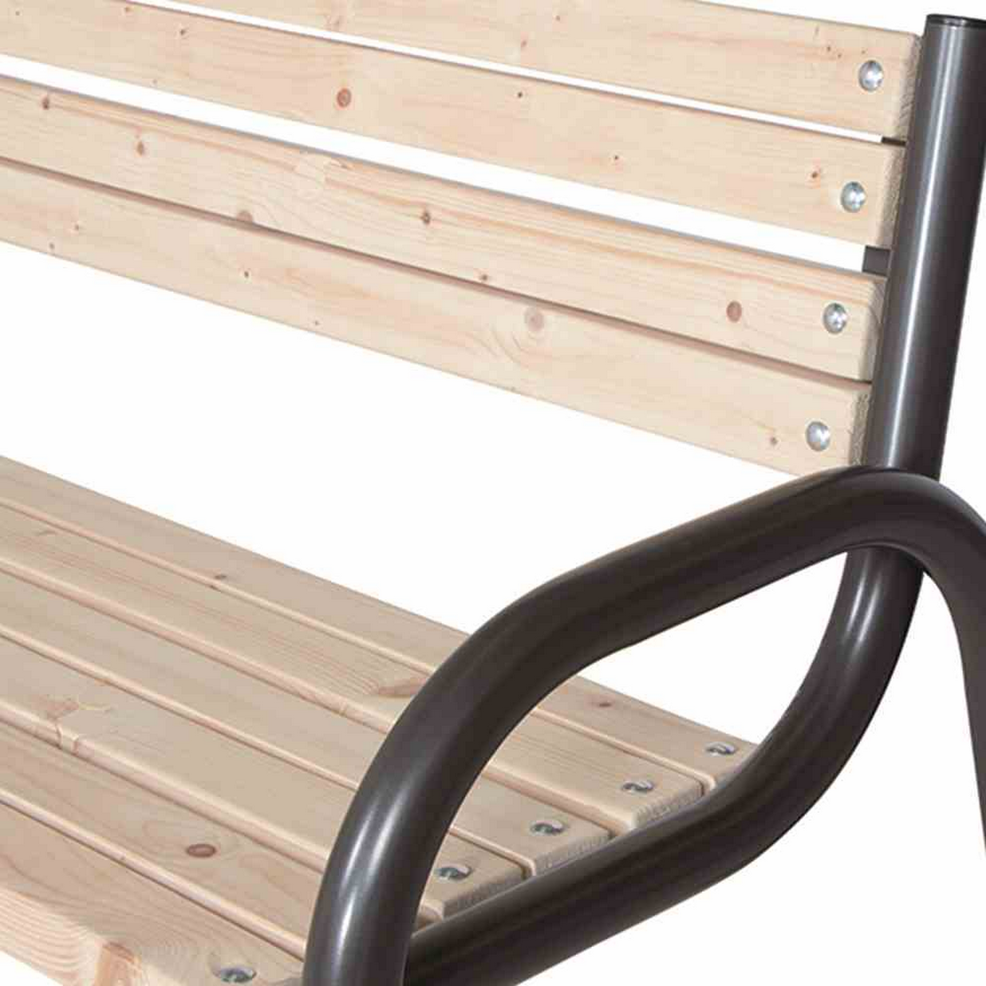 Holzbank 'Park' Kiefernholz/Stahl naturfarben/anthrazit 150 cm