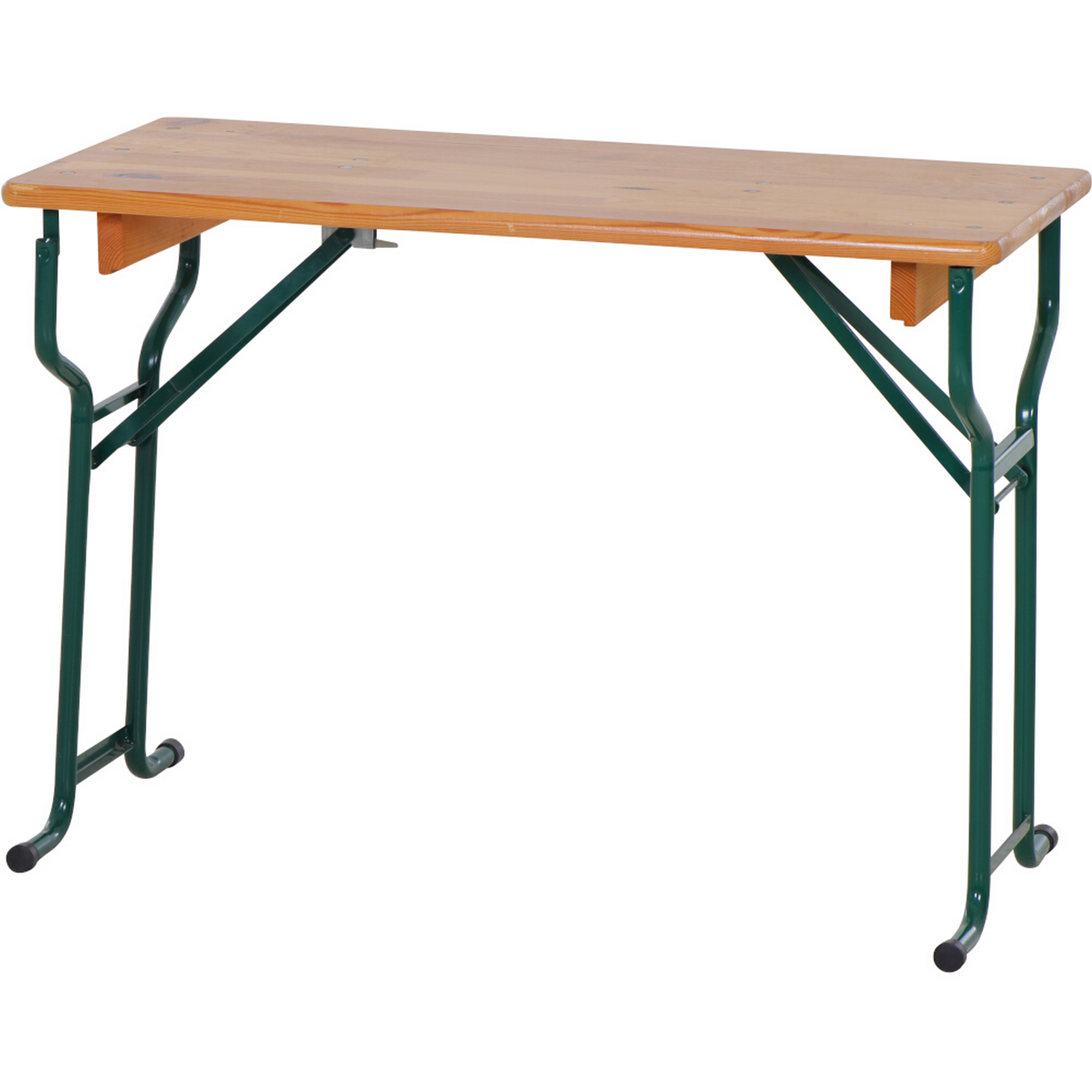 Bierzeltgarnitur klappbar mit Rückenlehne Stahl/Nadelholz 3-teilig