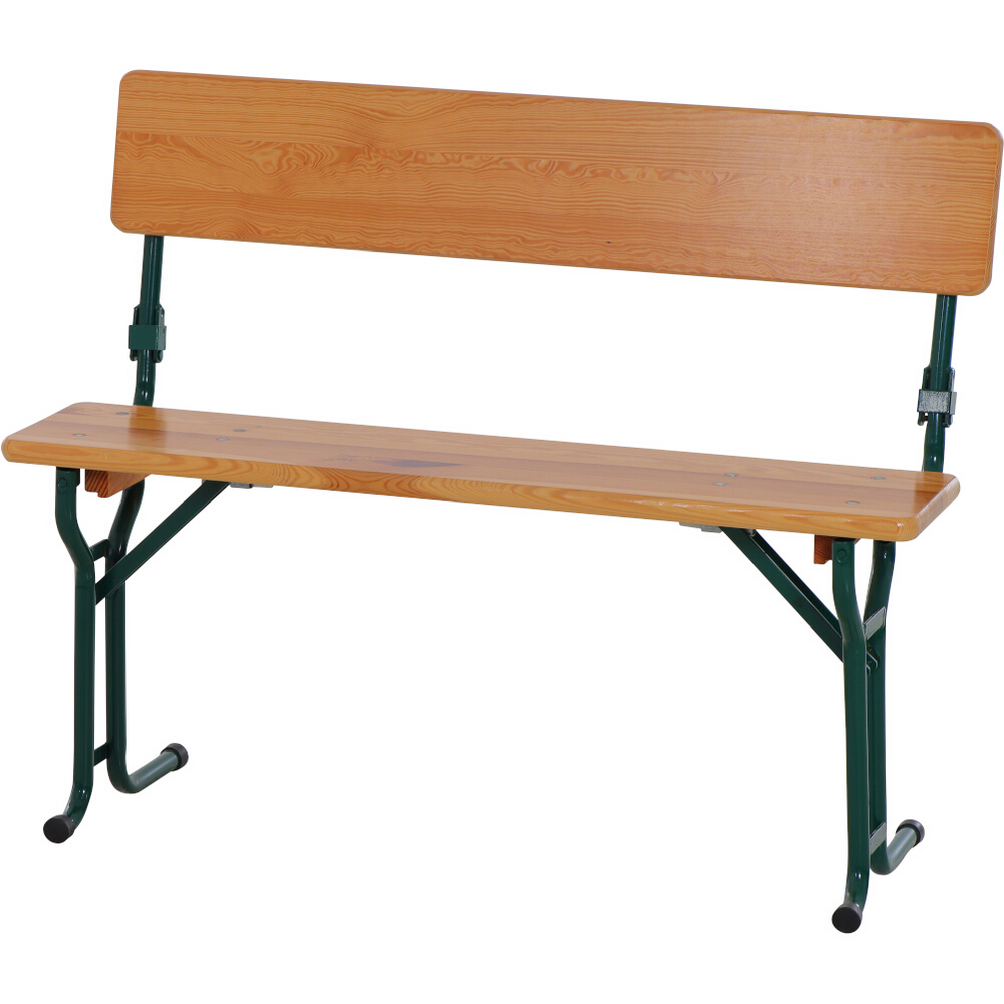 Bierzeltgarnitur klappbar mit Rückenlehne Stahl/Nadelholz 3-teilig