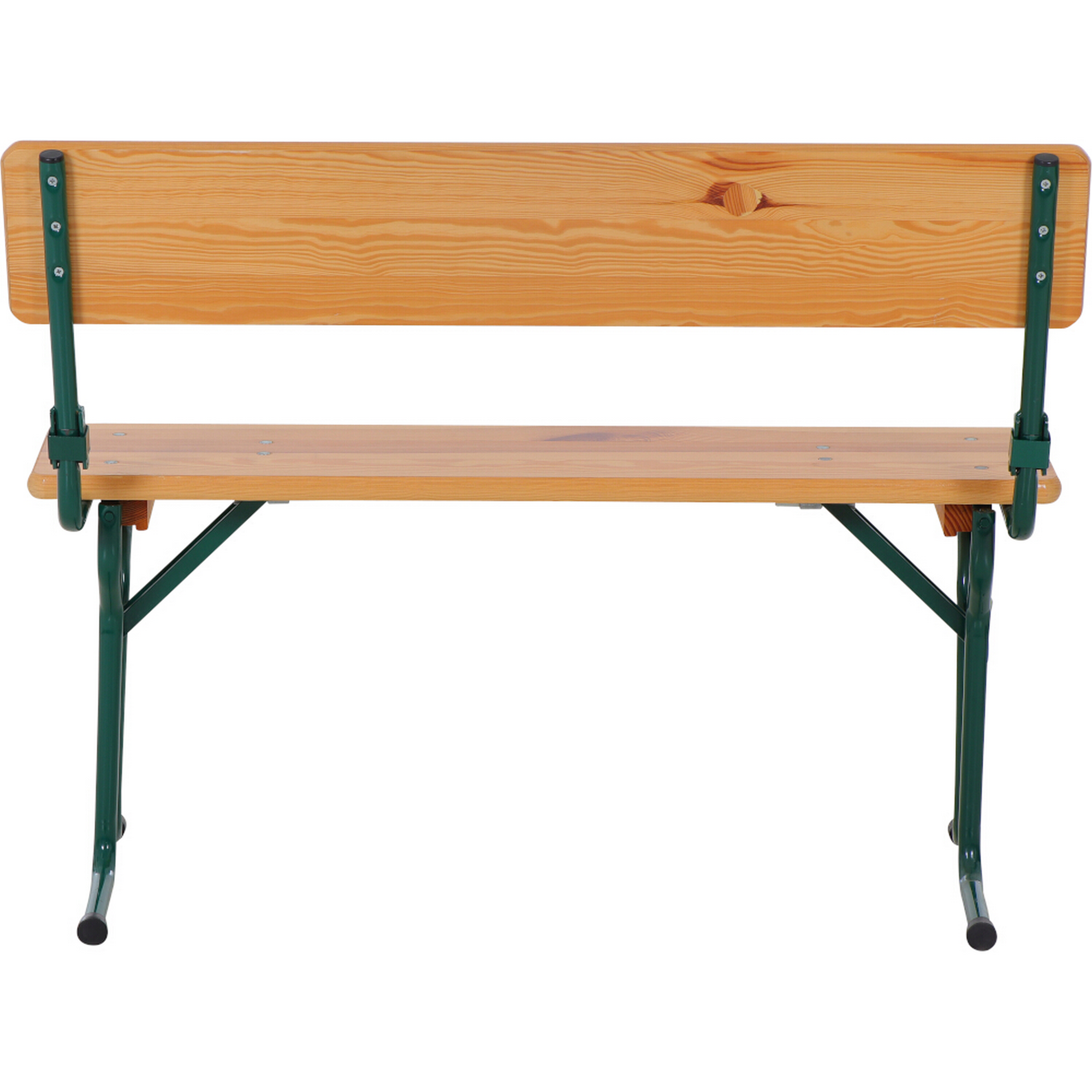 Bierzeltgarnitur klappbar mit Rückenlehne Stahl/Nadelholz 3-teilig