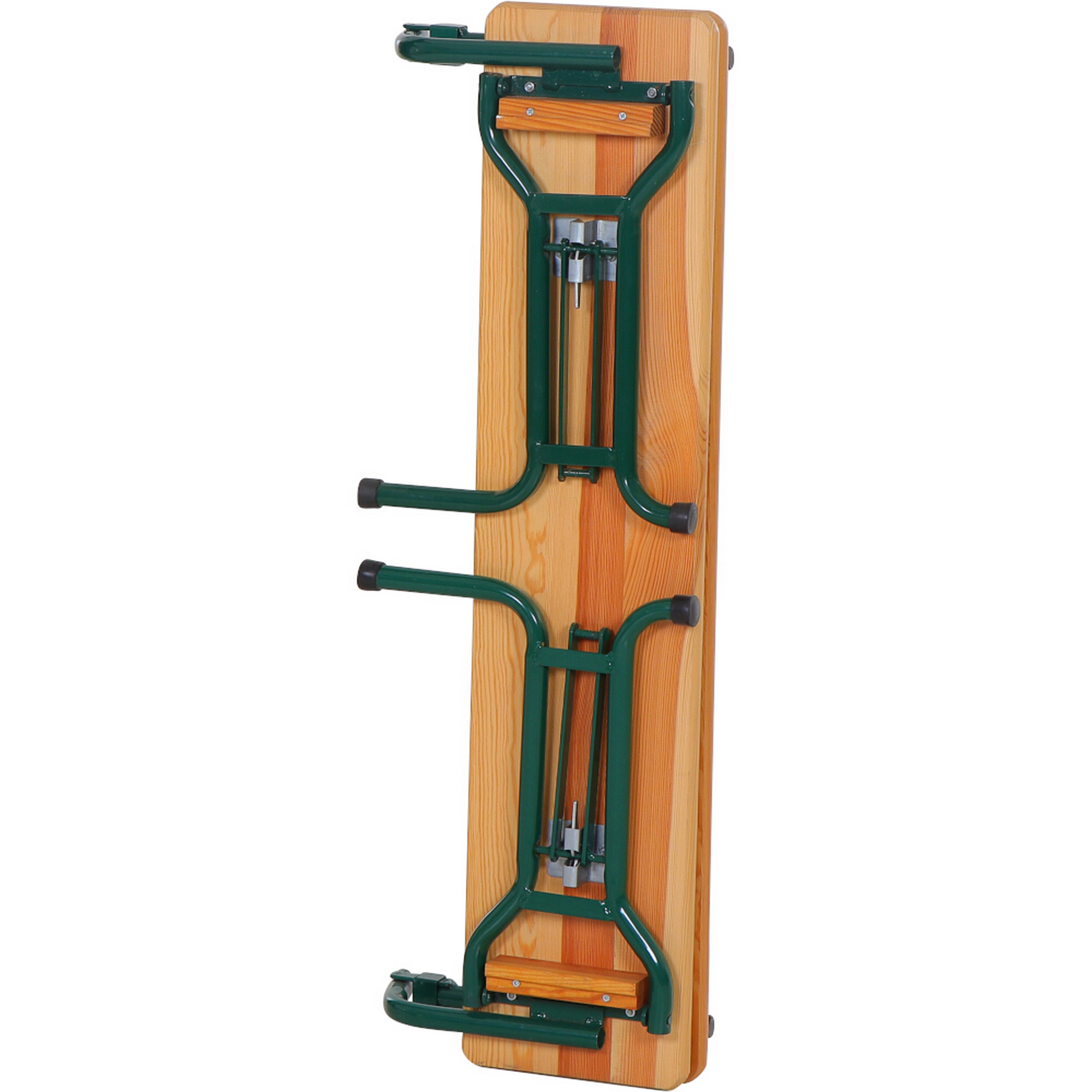 Bierzeltgarnitur klappbar mit Rückenlehne Stahl/Nadelholz 3-teilig