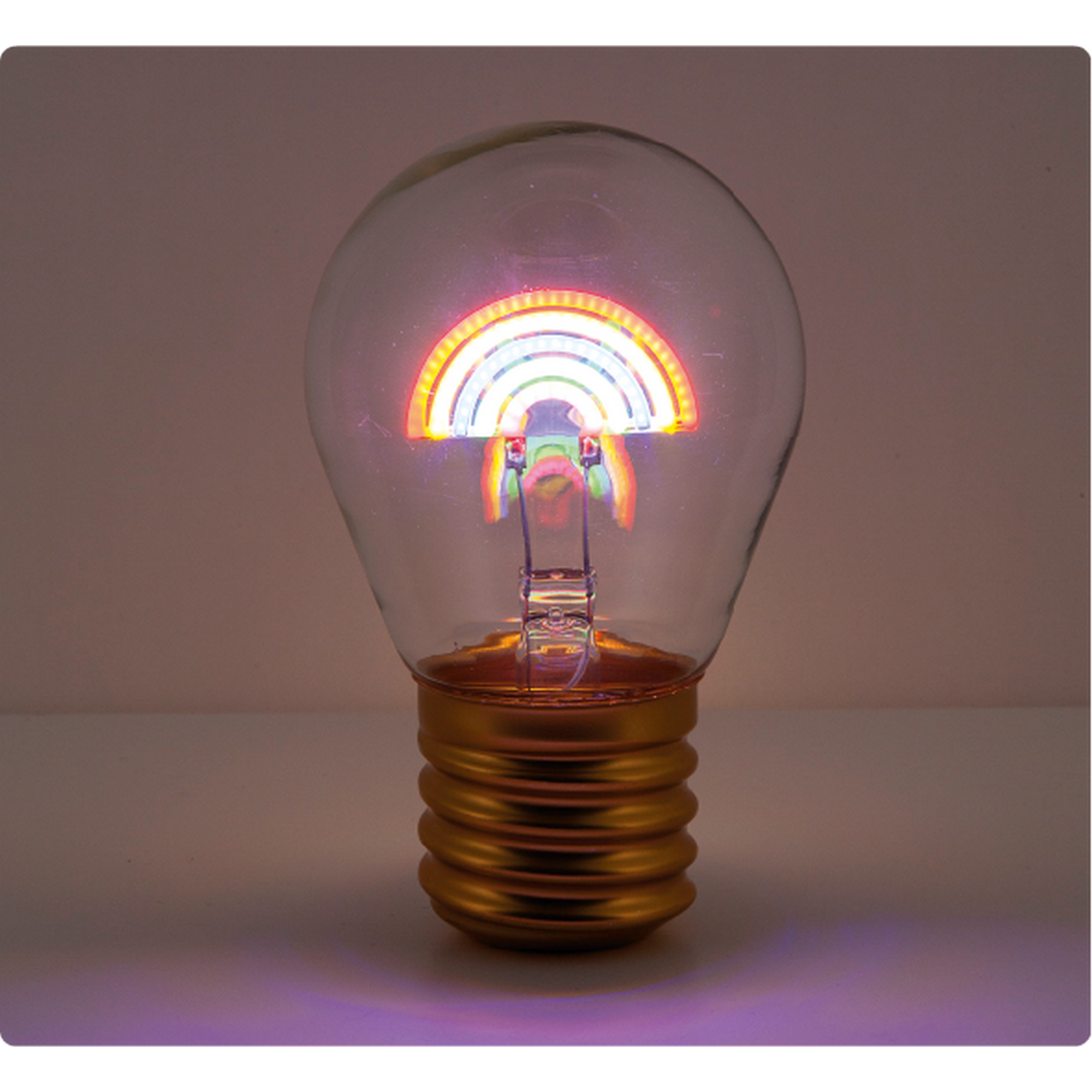 USB-Tischleuchte 'Regenbogen' Aluminium, Glas Ø 6,8 x 11,2 cm