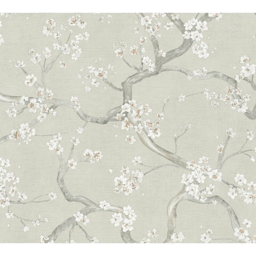 Vliestapete 'Hot Spots Floral' grün 10,05 x 0,53 m