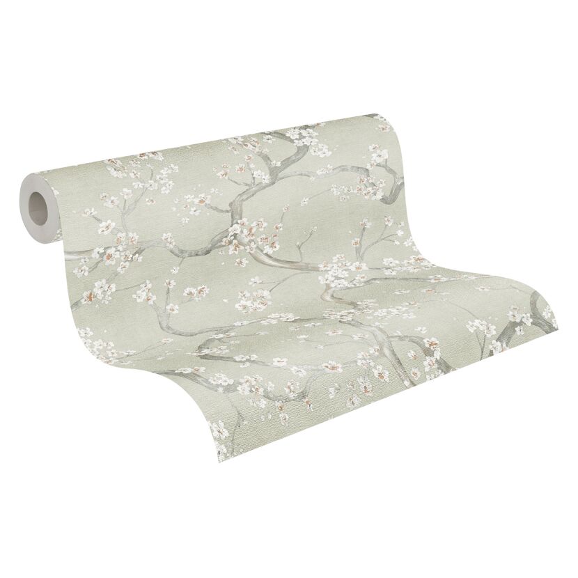 Vliestapete 'Hot Spots Floral' grün 10,05 x 0,53 m