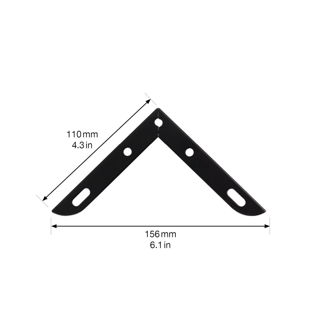 Möbelbein 'Sofa Wing ST 044' Stahl schwarz 56 mm