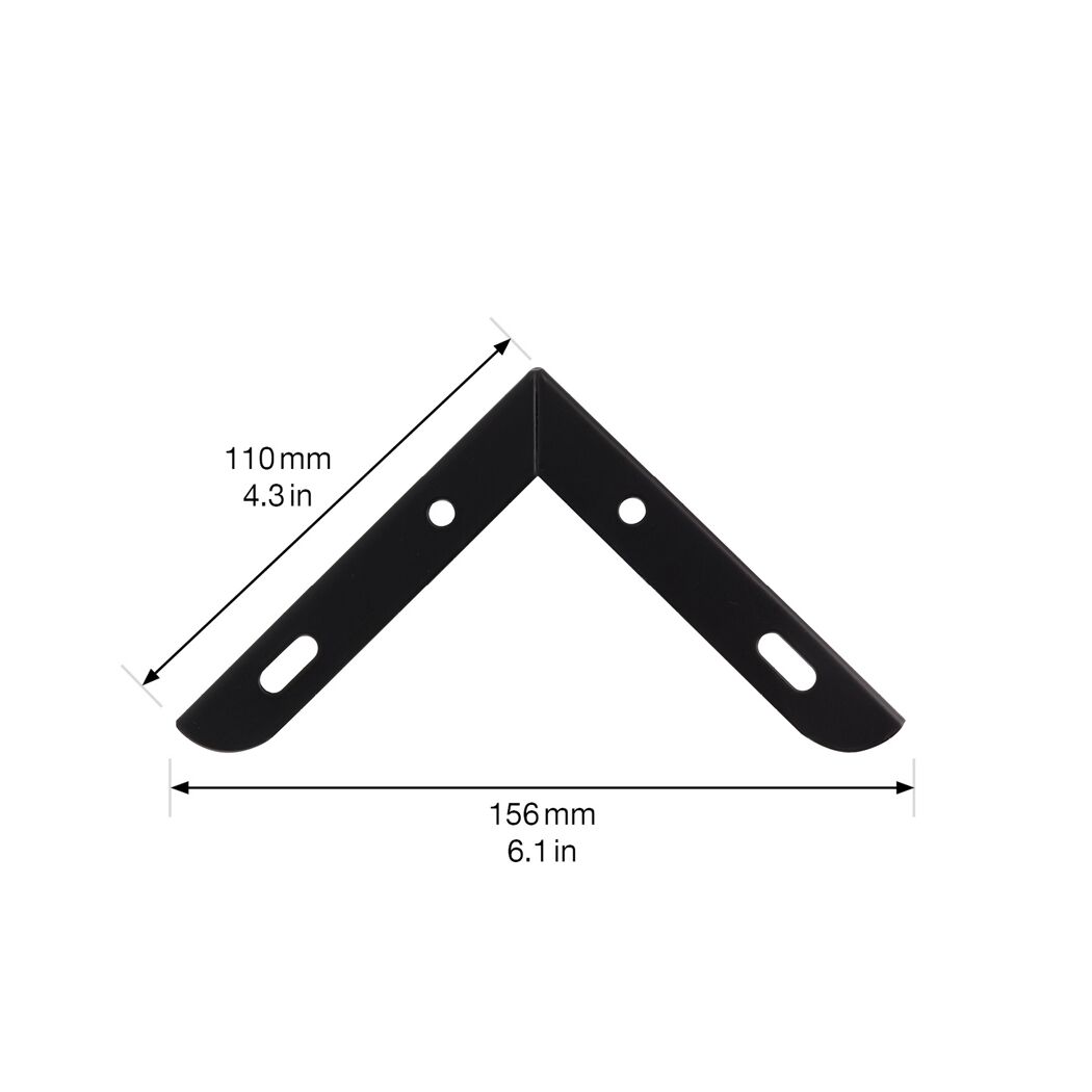 Möbelbein 'Sofa Wing ST 0452' Stahl schwarz 76 mm