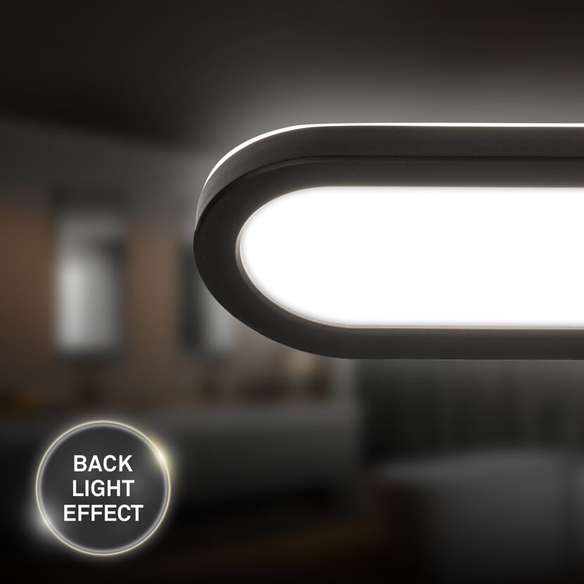 LED-Badleuchte 'Pil' schwarz Ø 9 x 4 cm