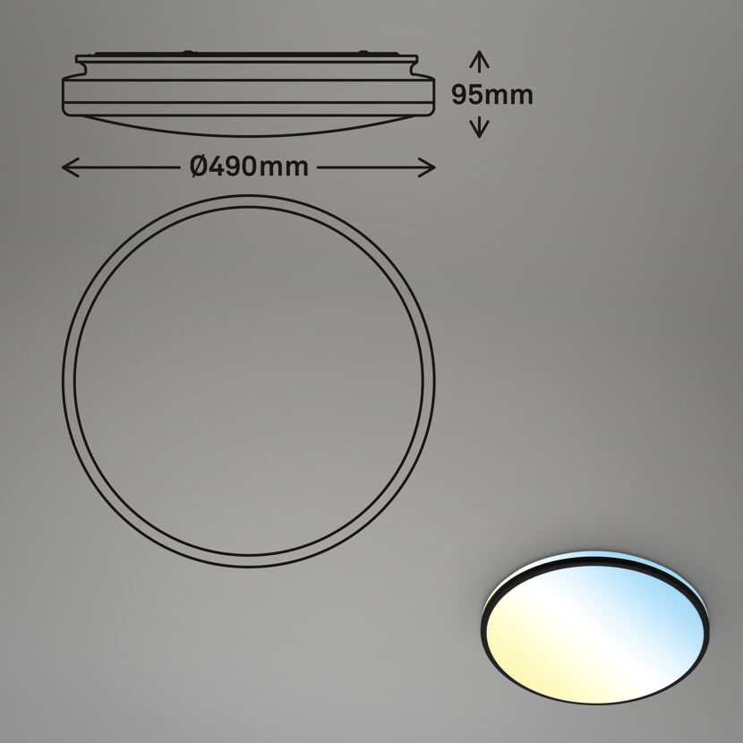 LED-Deckenleuchte 'Lana' 4600 lm tageslichtweiß Ø 49 x 9,5 cm