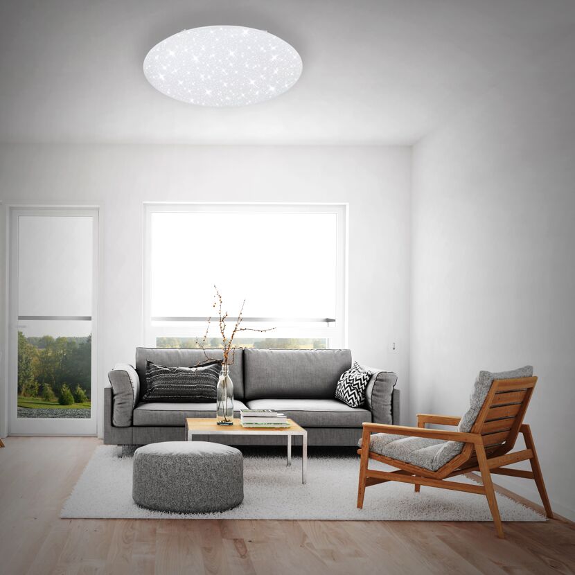 LED-Wand- und Deckenleuchte 'Verb' weiß Ø 75,5 x 9 cm