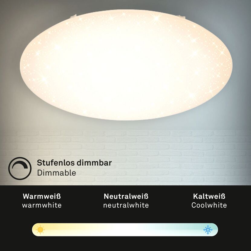 LED-Wand- und Deckenleuchte 'Verb' weiß Ø 75,5 x 9 cm