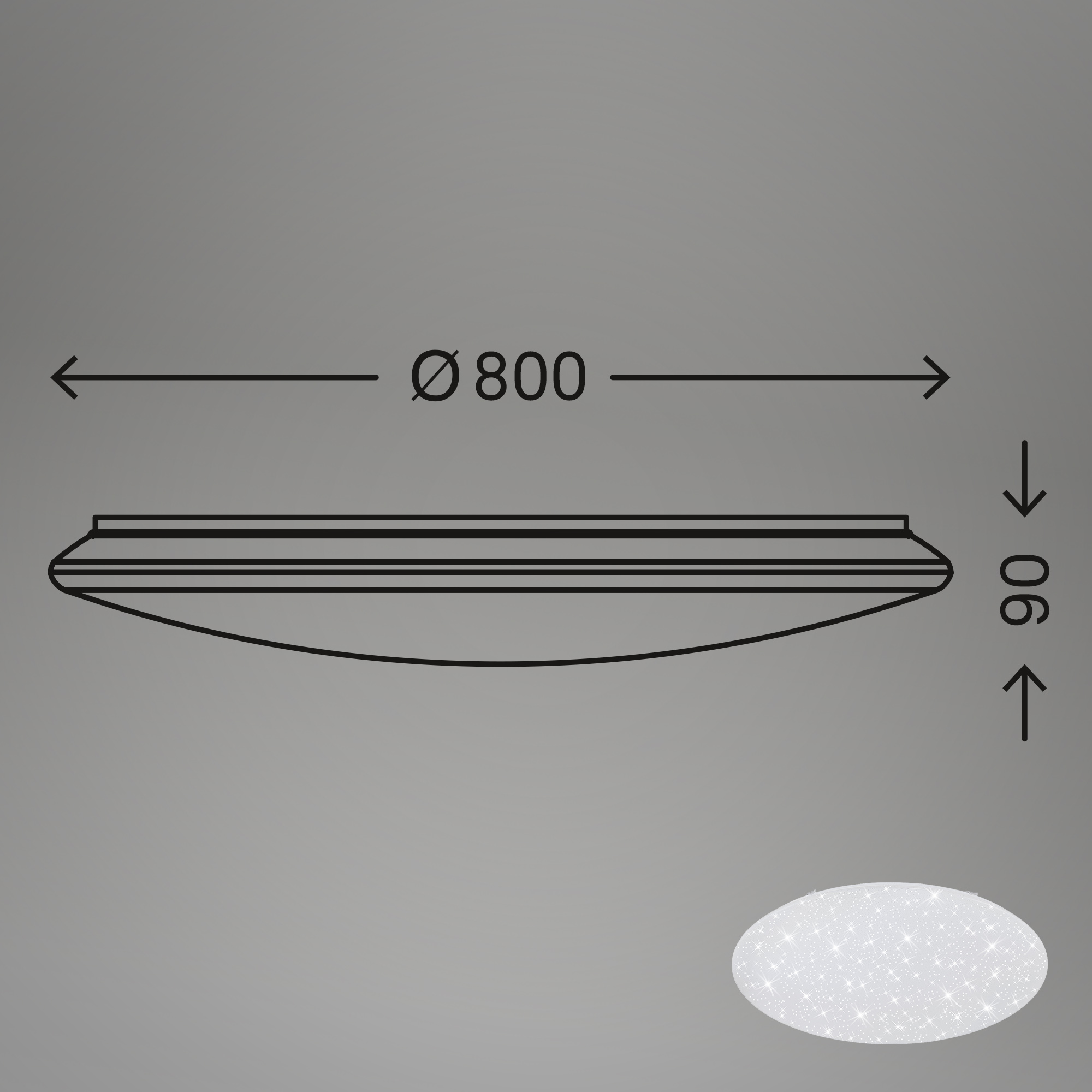 LED-Wand- und Deckenleuchte 'Verb' weiß Ø 75,5 x 9 cm