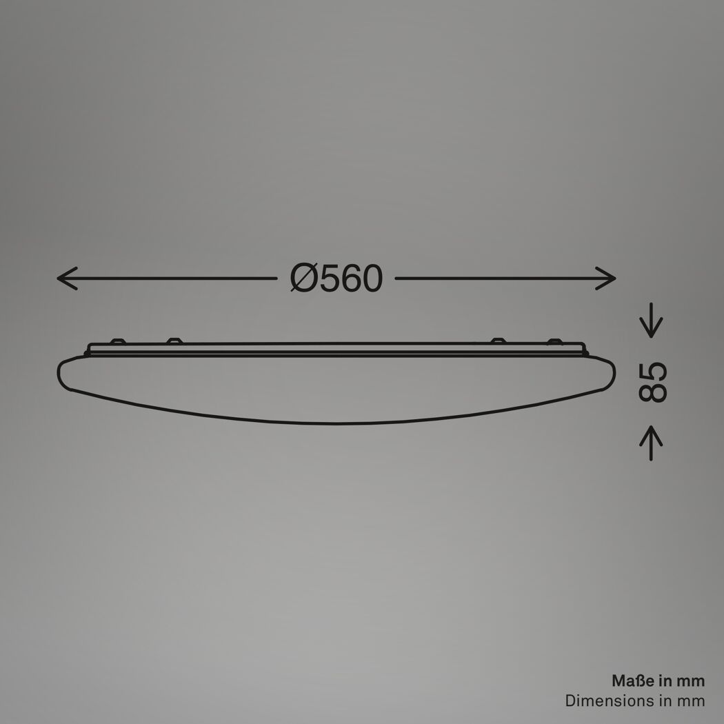 LED-Deckenleuchte 'Verb' 8000 lm neutralweiß Ø 56 x 8,5 cm