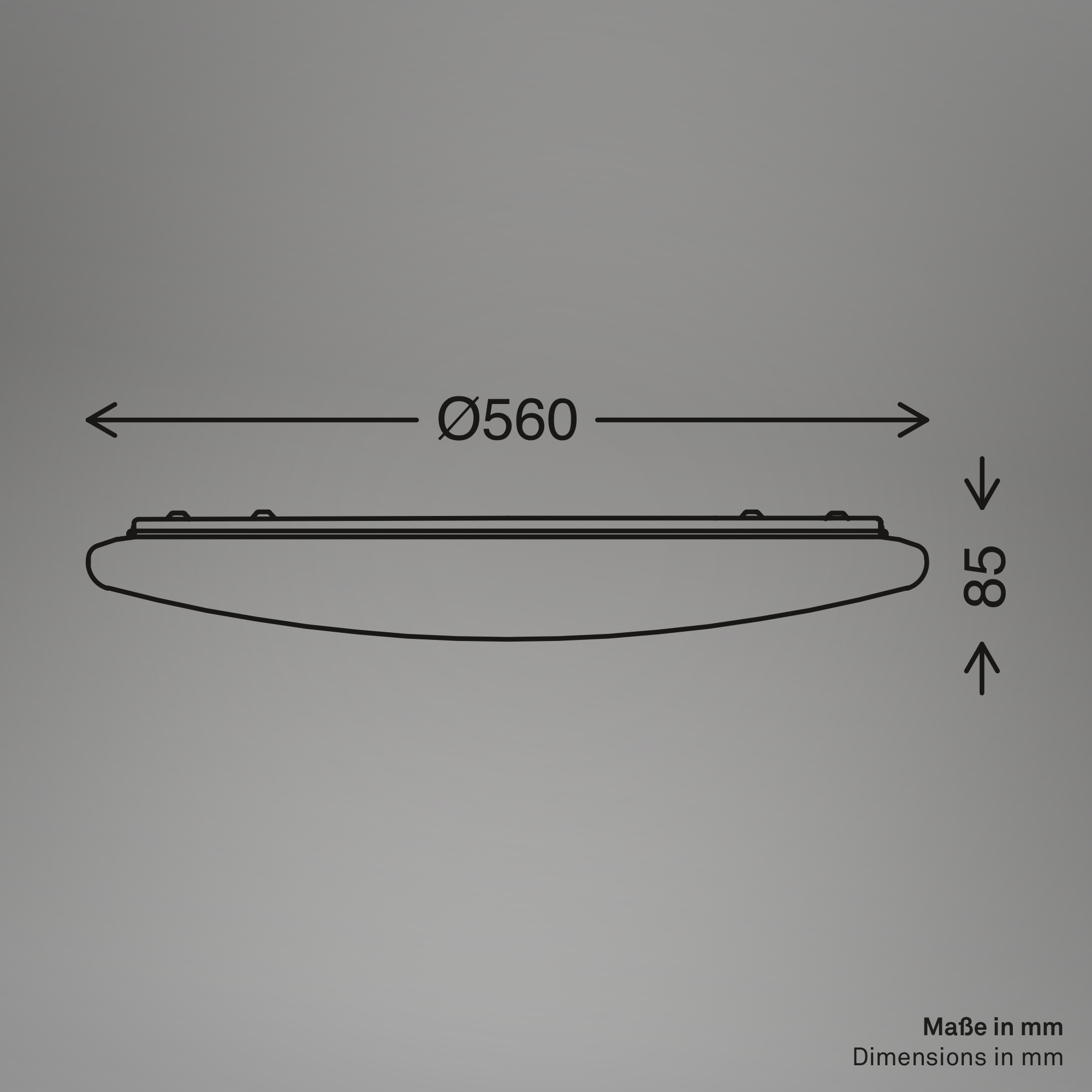 LED-Wand- und Deckenleuchte 'Verb' weiß Ø 56 x 8,5 cm